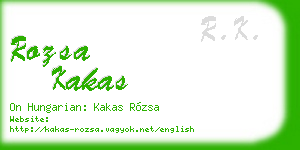 rozsa kakas business card