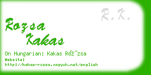 rozsa kakas business card